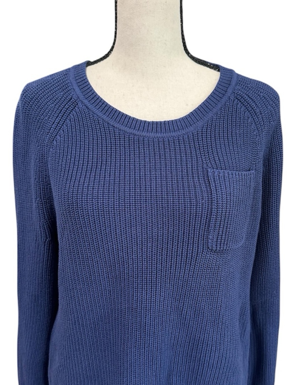 Talbots Women’s Indigo Blue Crewneck Pullover Sweater - Size Large - Picture 4 of 9